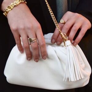 Understated Leather Crescent Purse